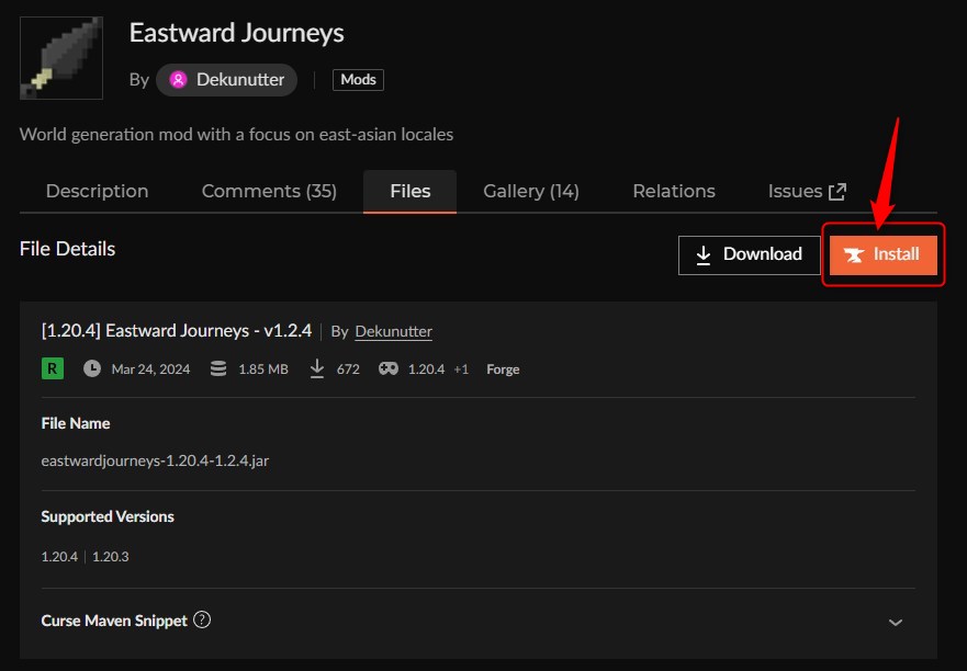 桜MOD「Eastward Journeys」の入れ方2