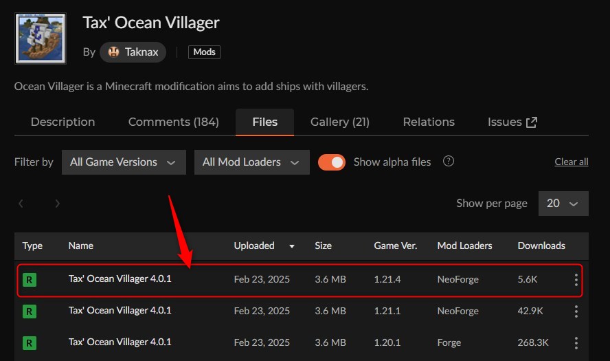 戦艦MOD「Tax' Ocean Villager」の入れ方1