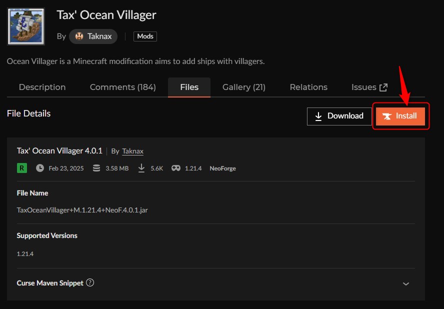 戦艦MOD「Tax' Ocean Villager」の入れ方2