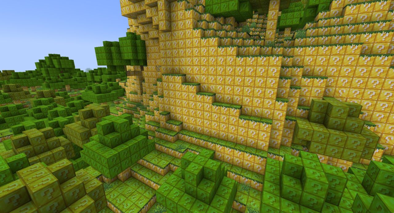 「Lucky Block Only World Mod」の動作確認