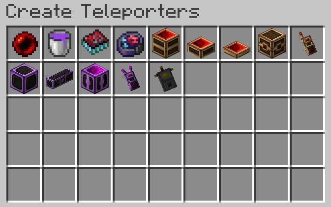 テレポートMOD「Create : Teleporters」の特徴