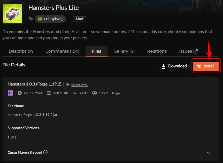 ハムスターMOD「Hamsters Plus Lite」の入れ方2