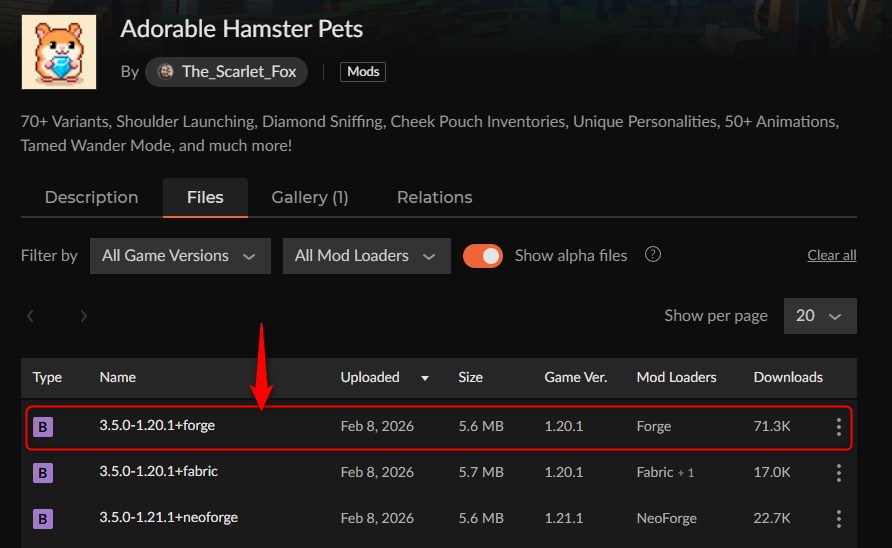 ハムスターMOD「Adorable Hamster Pets」の入れ方1