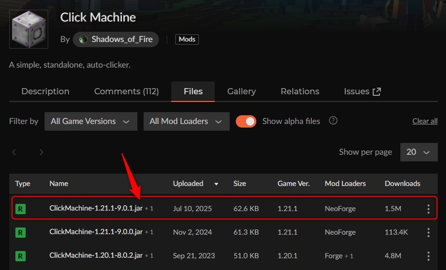 オートクリッカーMOD「Click Machine」の入れ方1