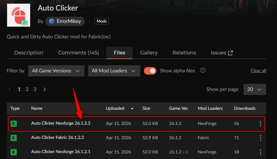 オートクリッカーMOD「Auto Clicker」の入れ方1