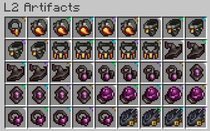 【マイクラ】聖遺物MOD「L2 Artifacts」