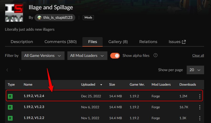 襲撃MOD「Illage and Spillage」の入れ方1