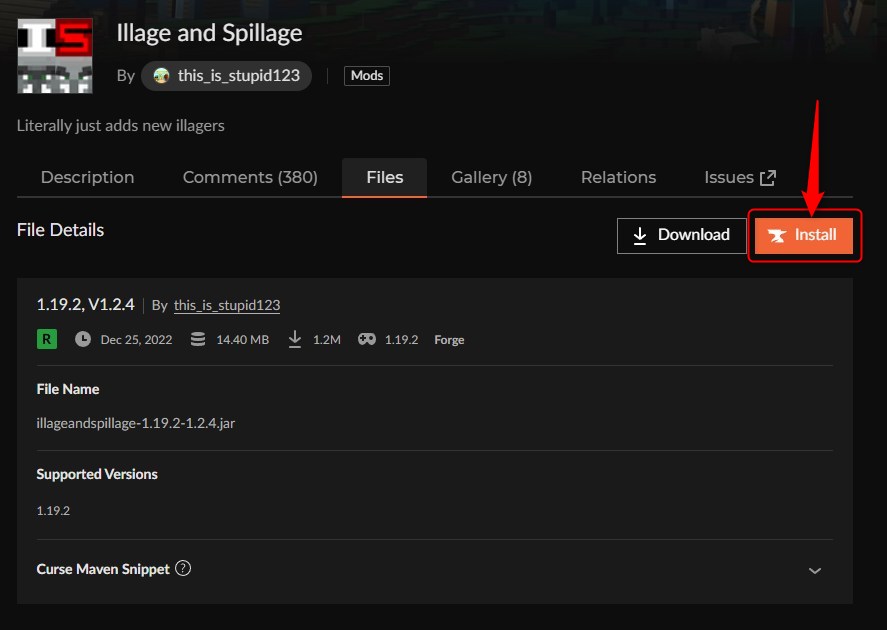 襲撃MOD「Illage and Spillage」の入れ方2