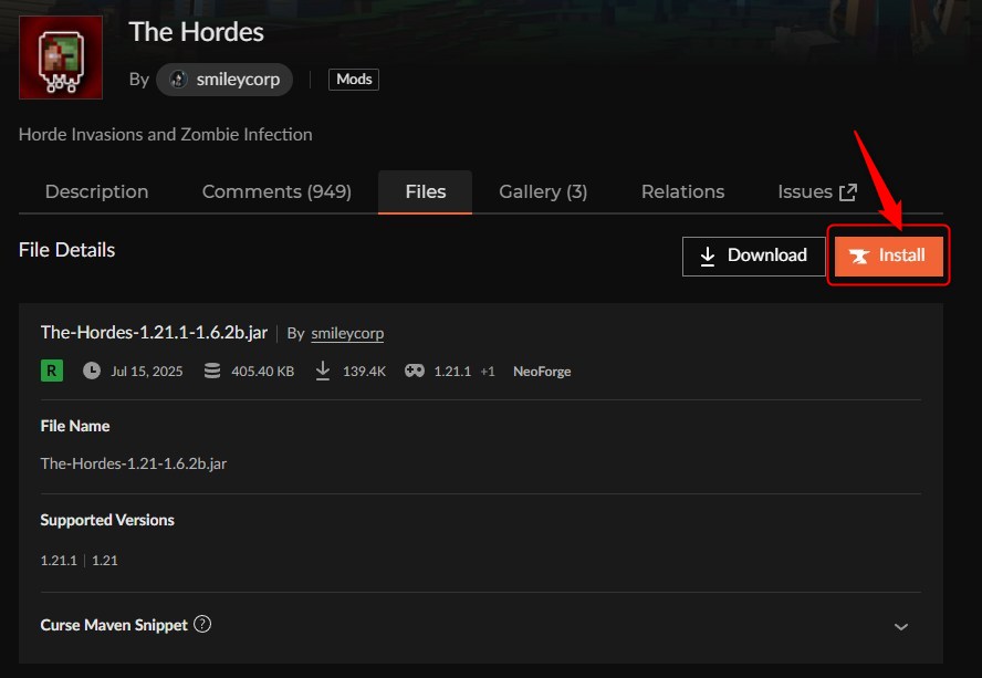 襲撃MOD「The Hordes」の入れ方2