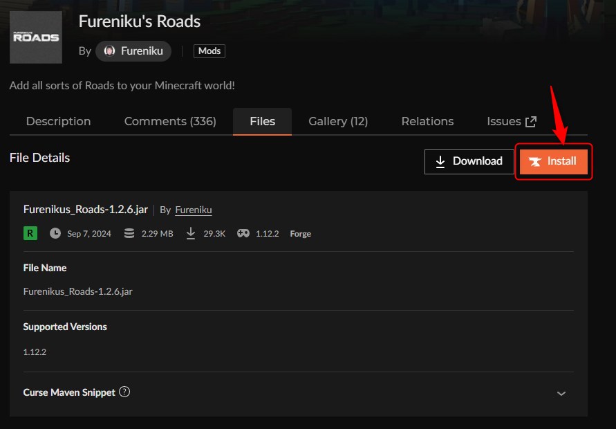 道路MOD「Fureniku's Roads」の入れ方2