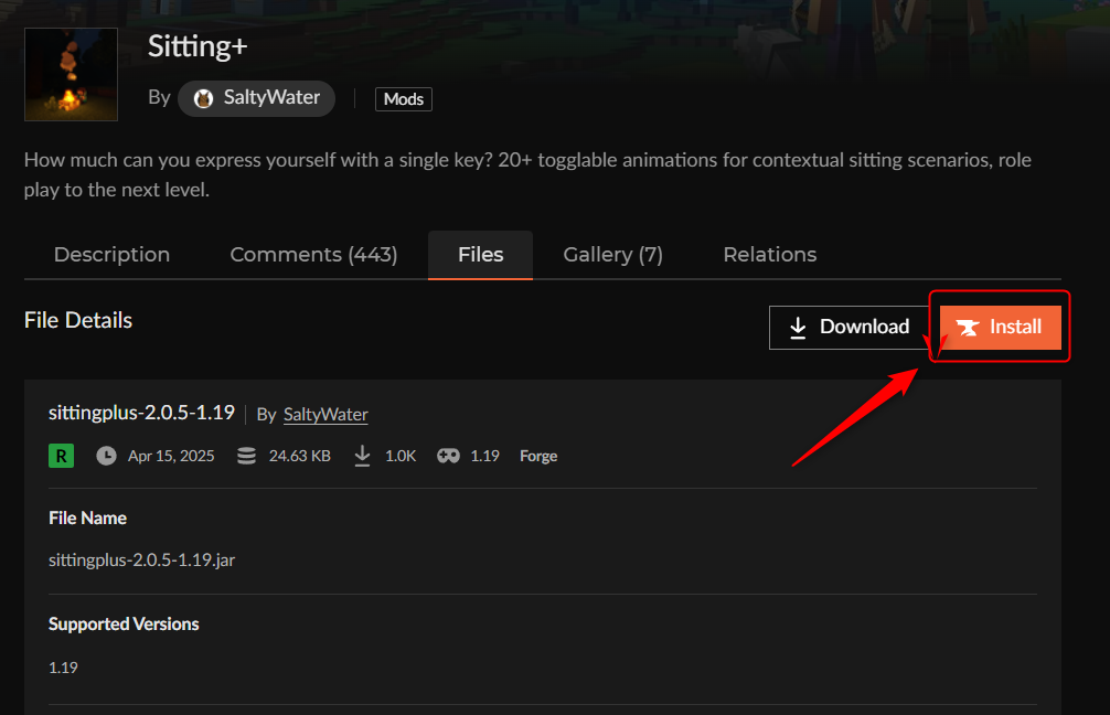 座るMOD「Sitting+」の入れ方2