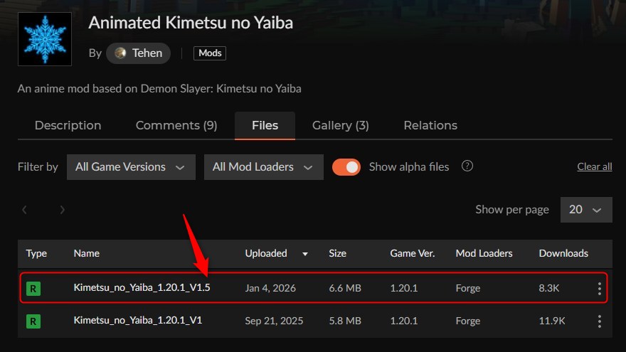 鬼滅の刃MOD「Animated Kimetsu no Yaiba」の入れ方1