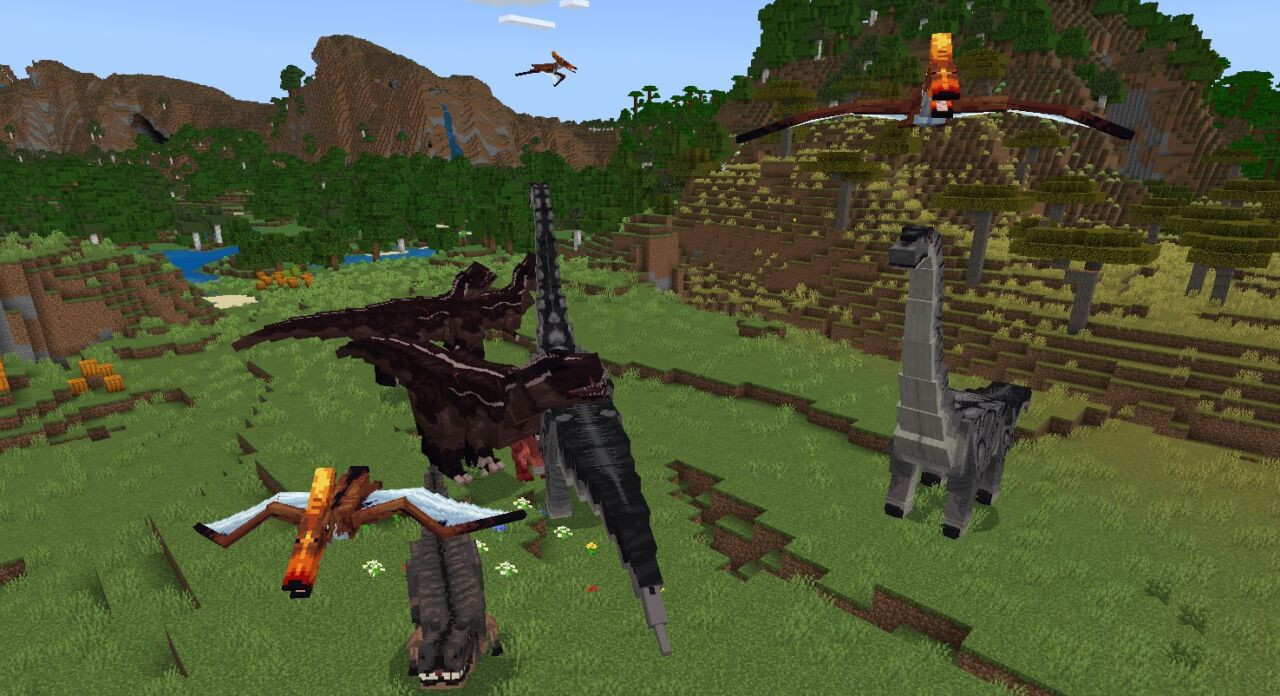 【マイクラ統合版】恐竜アドオン「Dinosaur Add-On」