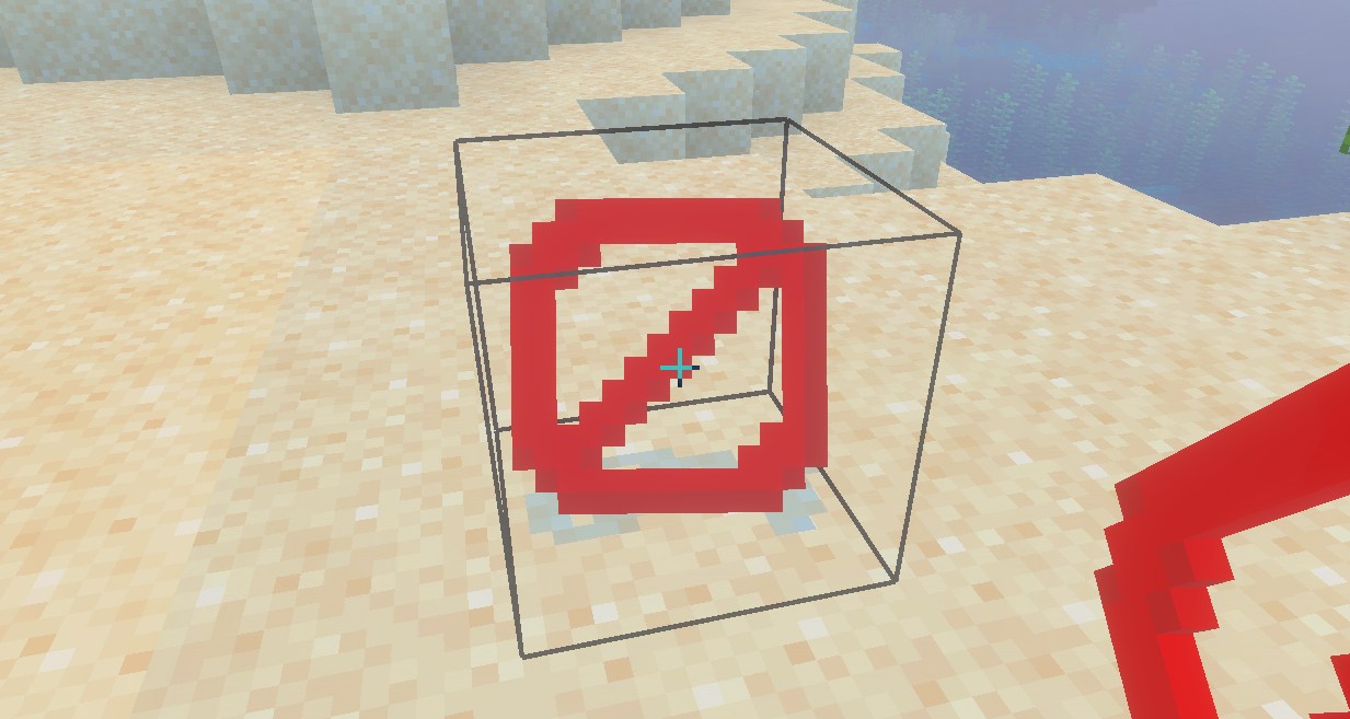 マイクラのバリアブロックを手に持った時の見た目