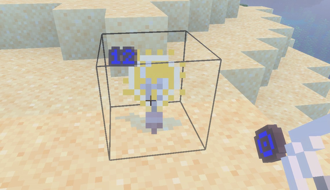 マイクラのライトブロックを手に持った時の電球マーク表示
