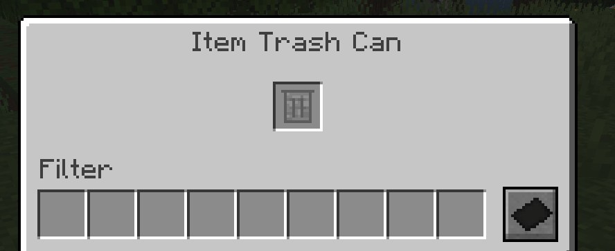 アイテムゴミ箱（Item Trash Can）のGUI画面