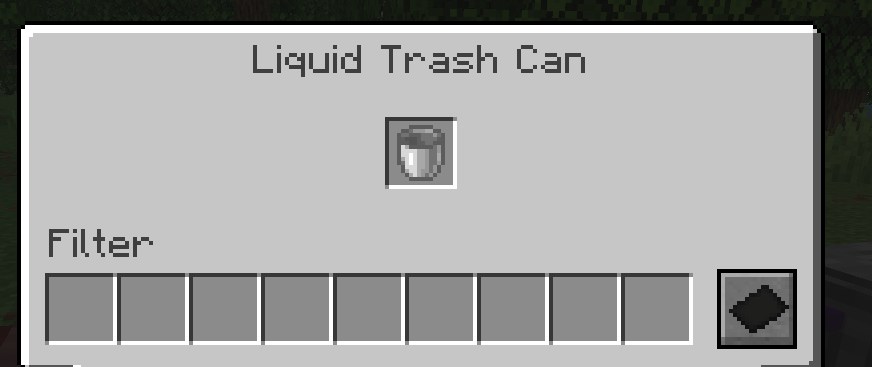 液体ゴミ箱（Fluid Trash Can）のGUI画面