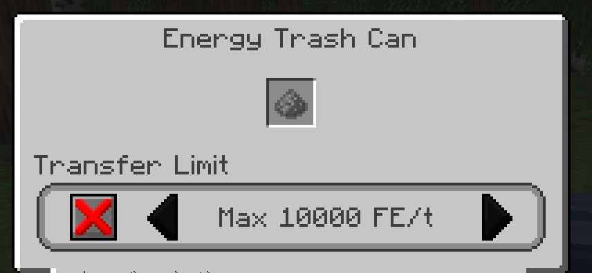 エネルギーゴミ箱（Energy Trash Can）のGUI画面