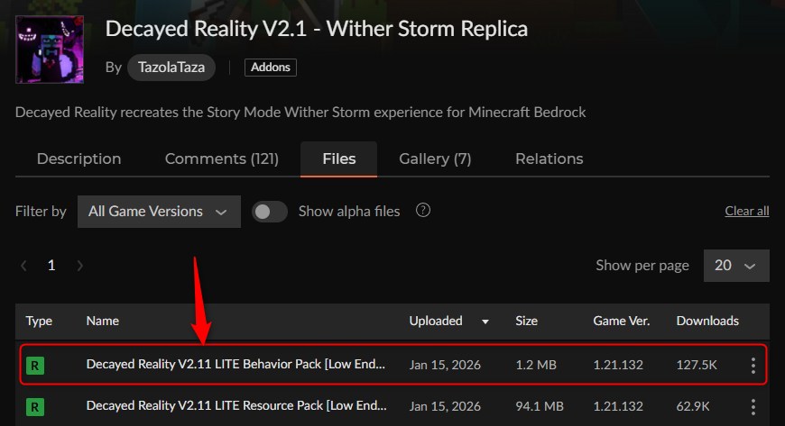 ボスアドオン「Decayed Reality」の入れ方3
