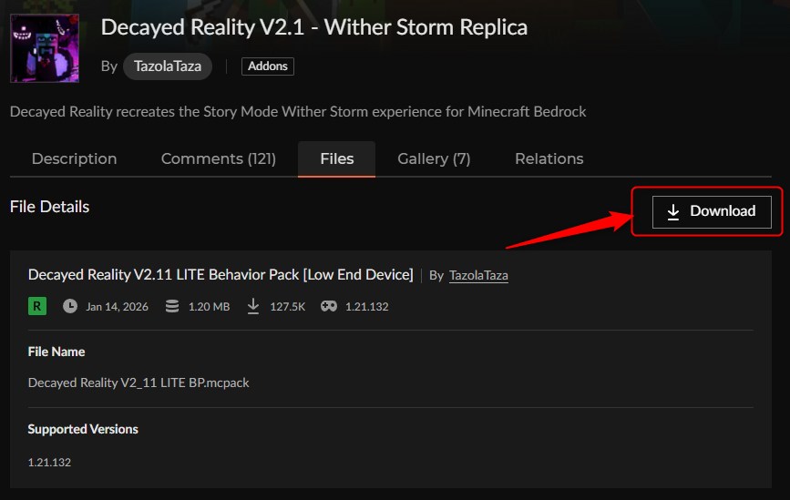 ボスアドオン「Decayed Reality」の入れ方4