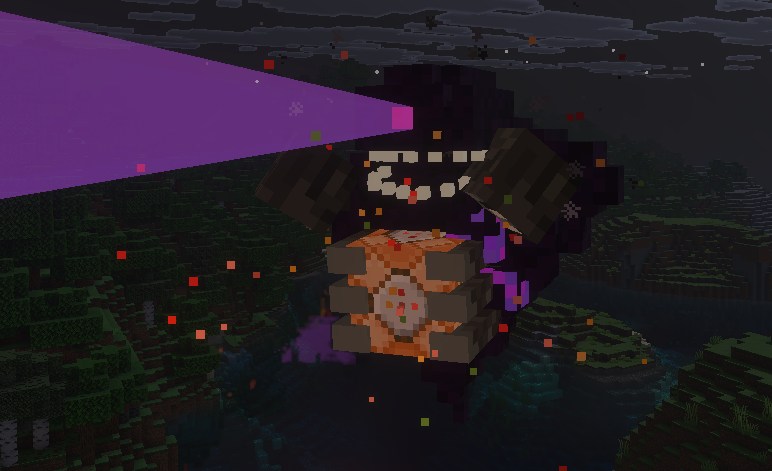 ボスアドオン「Cracker's Wither Storm」のウィザーストーム誕生