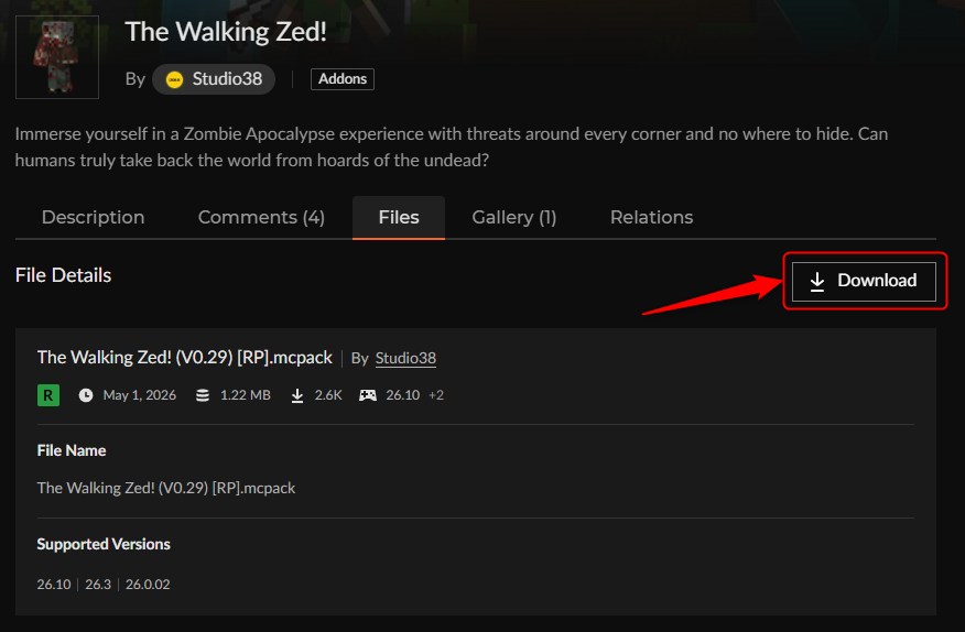 ゾンビアドオン「The Walking Zed!」の入れ方2