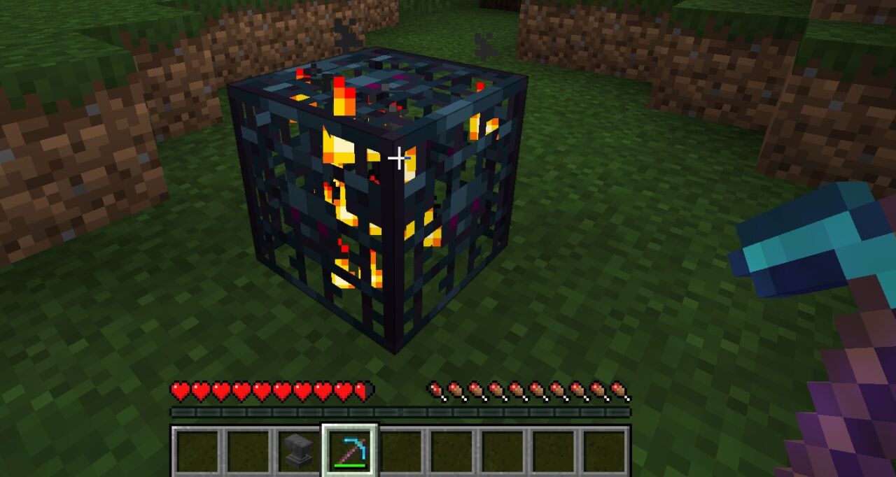 Apothic Spawnersでダンジョンのモブスポナーを破壊する画面