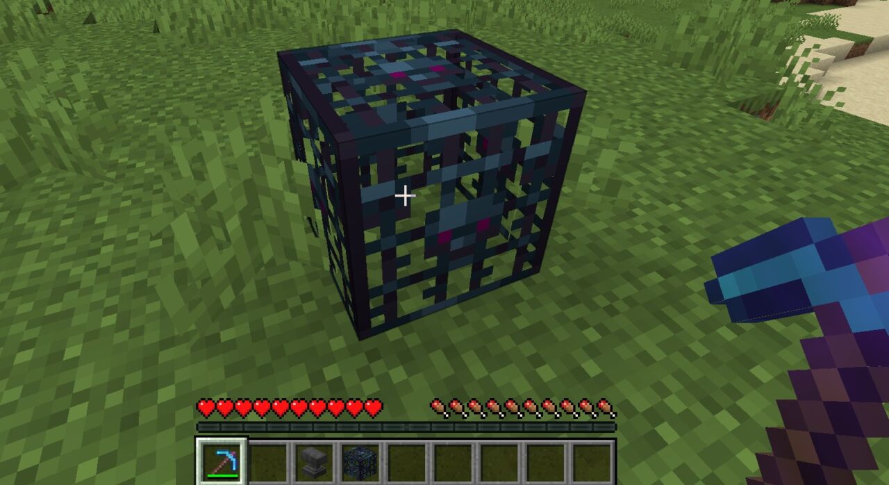 Enhanced Mob Spawnersでダンジョンのモブスポナーを破壊する画面