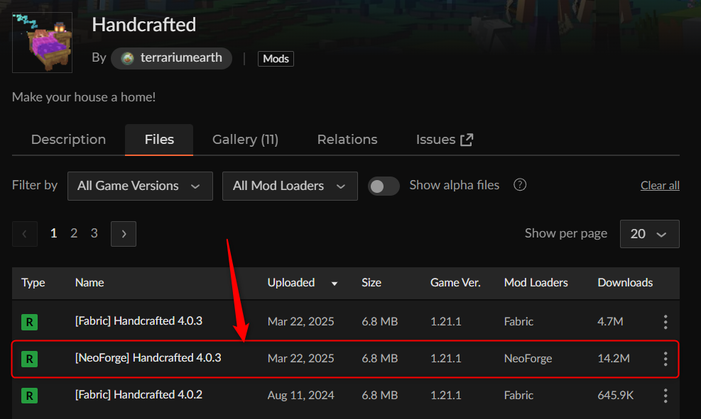 家具MOD「Handcrafted」の入れ方1