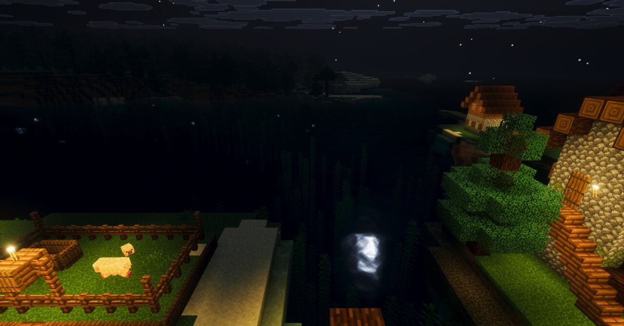 BSLB Shadersを適用した夜の星空