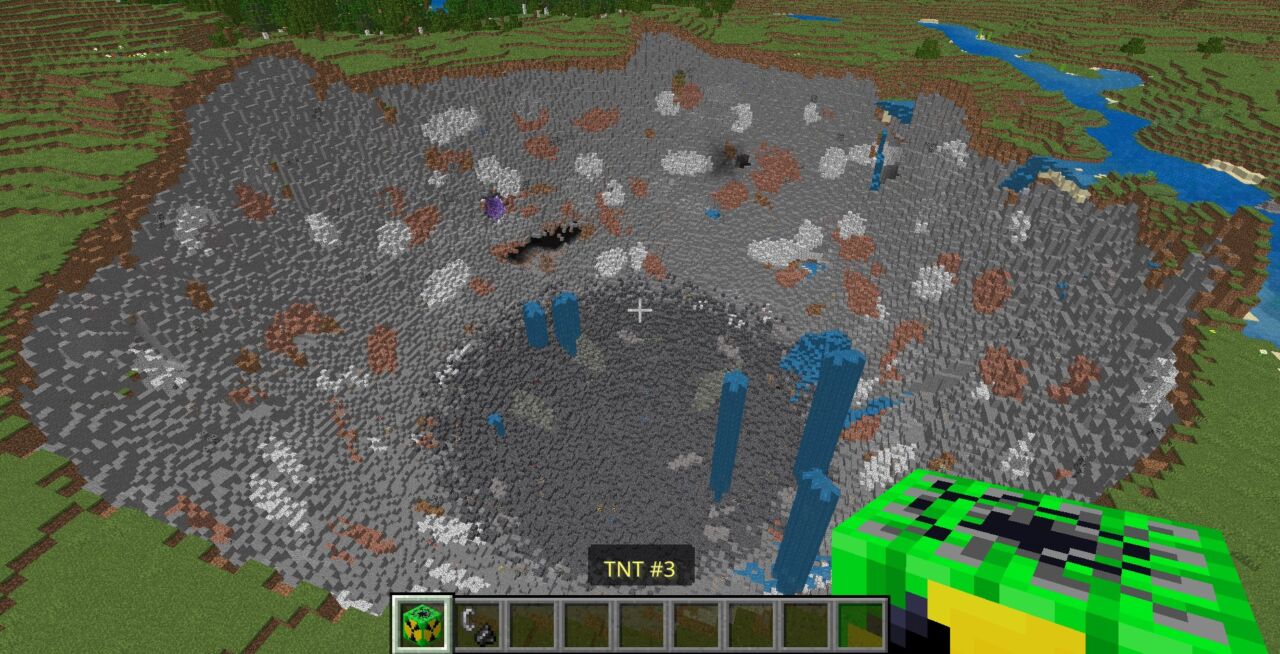 TNT Addonの爆発クレーター③