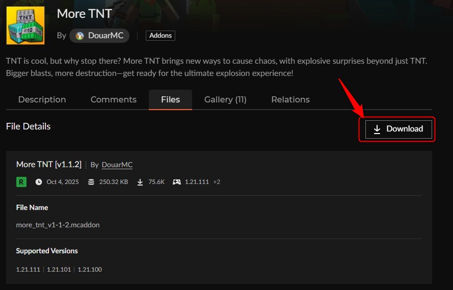 More TNTのDownloadボタン