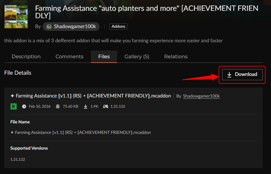 農業アドオン「Farming Assistance」の入れ方2