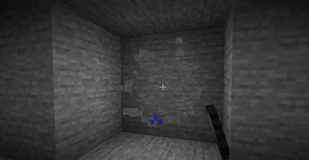 Vanilla Hammersで石の壁を3x3で採掘するシーン