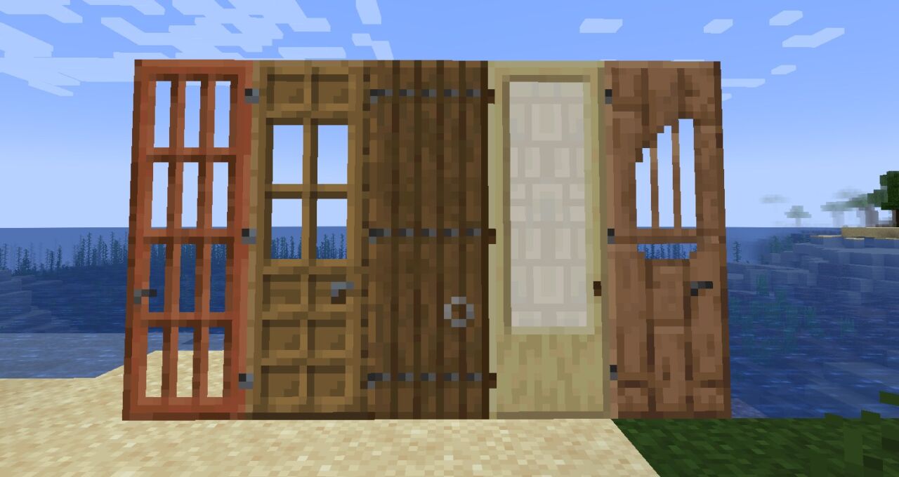 Dramatic Doorsで追加される3ブロック高の大型ドア