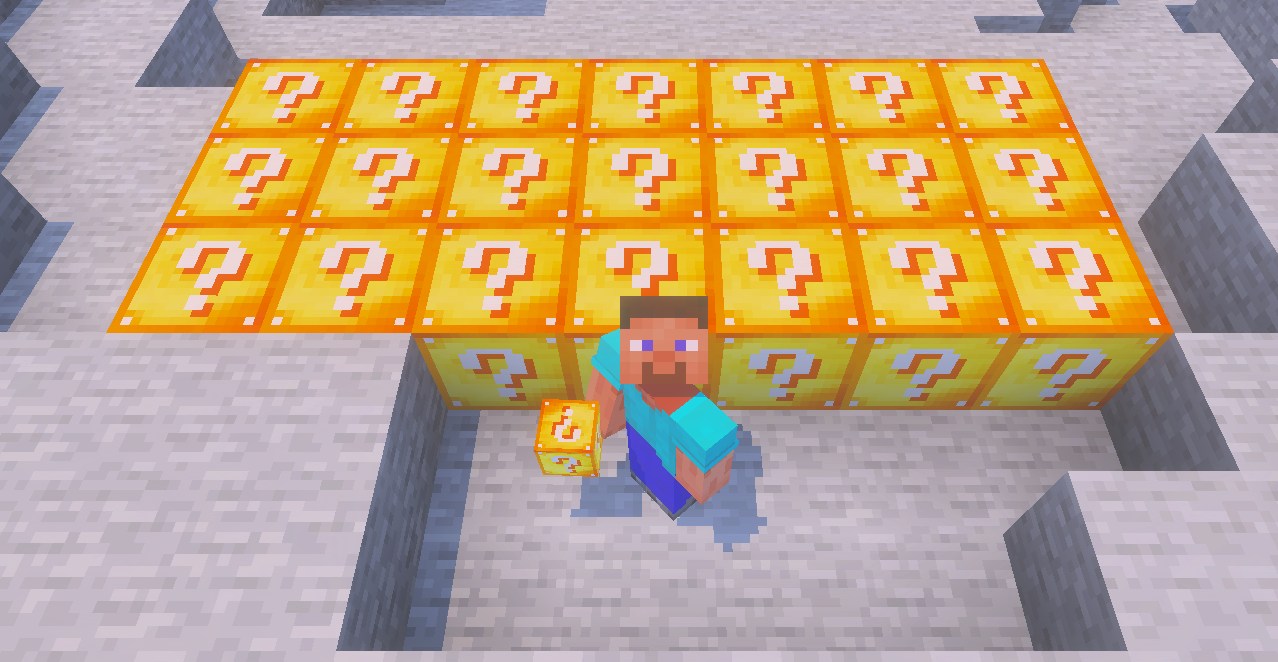 マイクラのラッキーブロックアドオン「Classic Lucky Block」