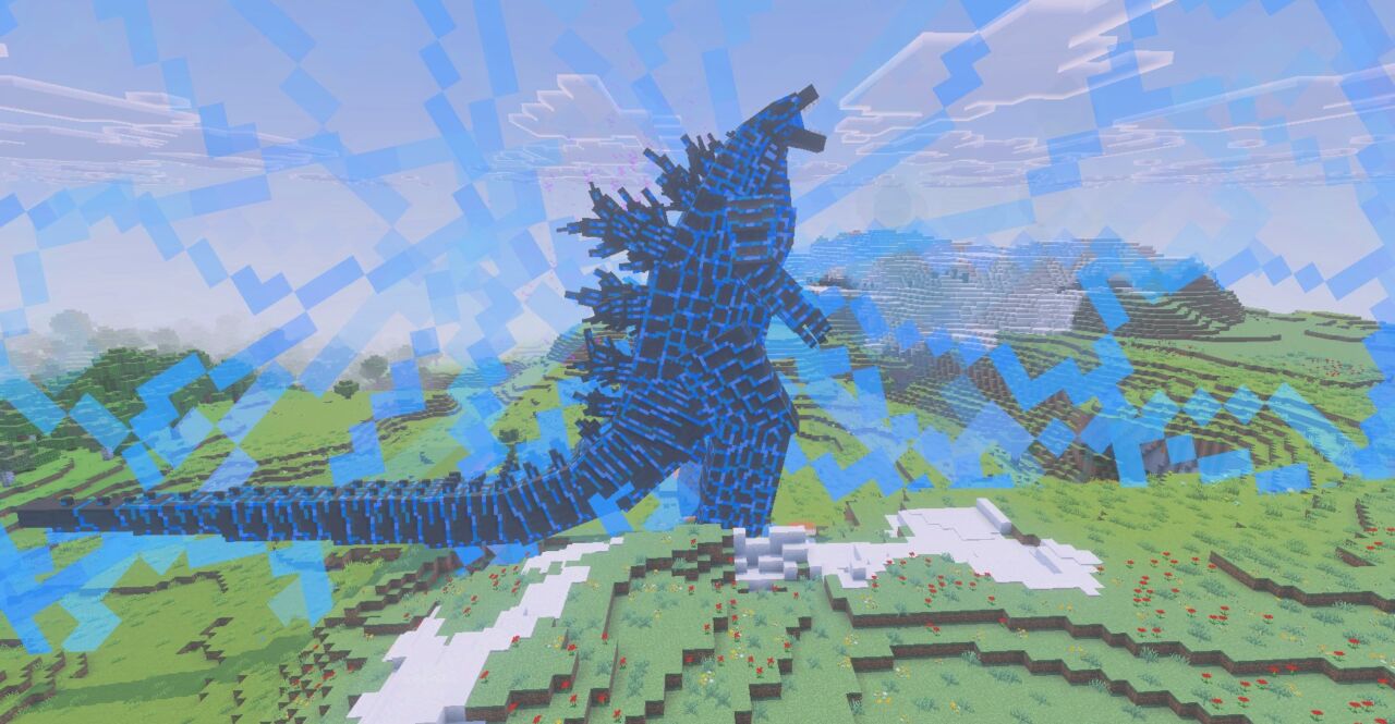 Godzilla Legacy of Titansのゴジラをエンドクリスタルで操作するようす