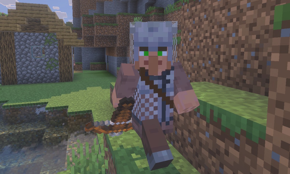 マイクラ統合版の村人アドオン「Villager Soldier Vanilla」で追加されるガード兵