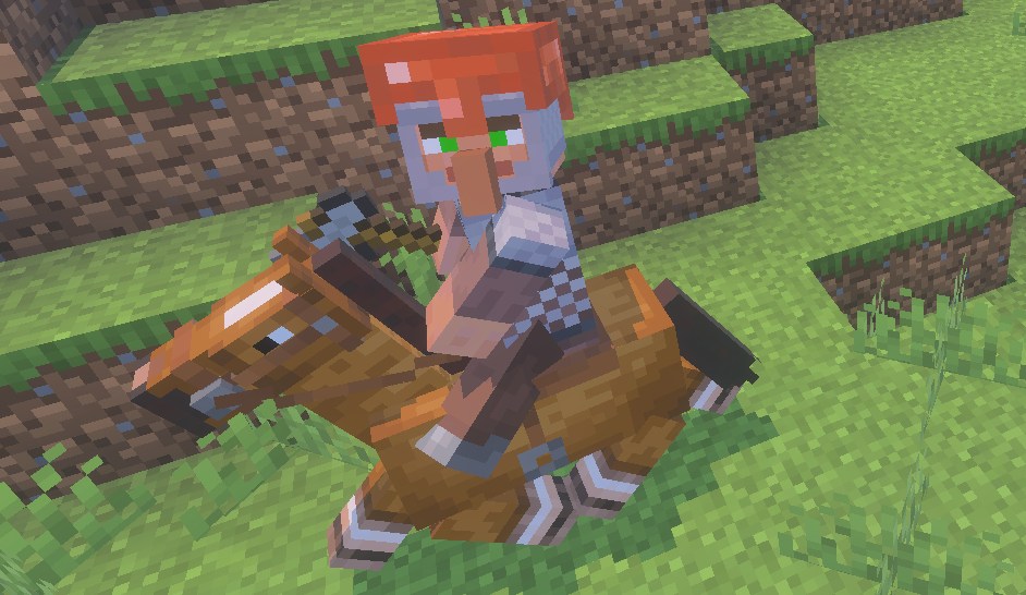 「Villager Soldier Vanilla」で追加される剣や弓を持った村人のガード兵