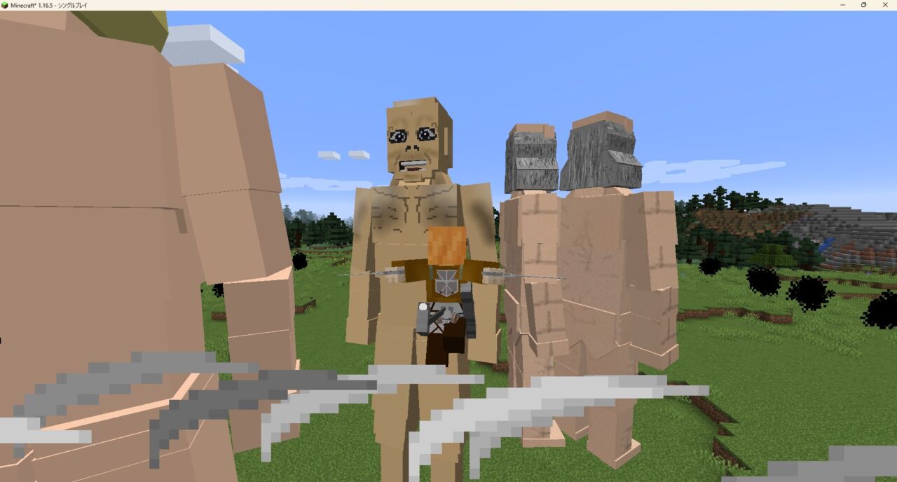 【マイクラ】進撃の巨人MOD