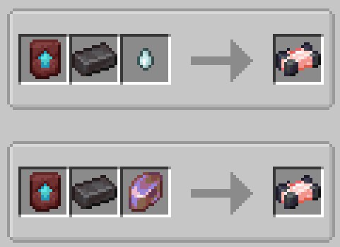 鍛冶台でSupernal Netherite Ingotを合成する画面