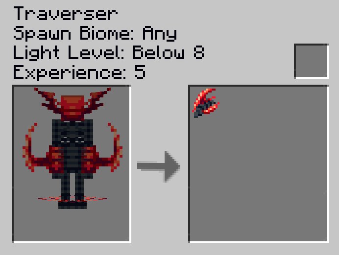 ネザー要塞のBlood Monolithと湧いたTraverser