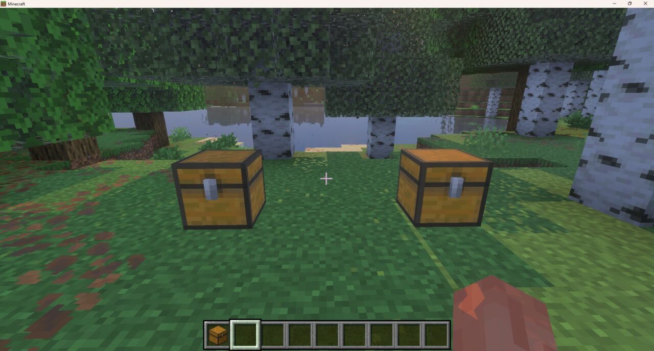 入力チェストをスニーク＋右クリックしてAuto Chest Sorterに登録する様子