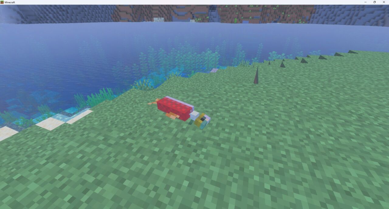 Actual Fishingで釣った魚が横たわった様子