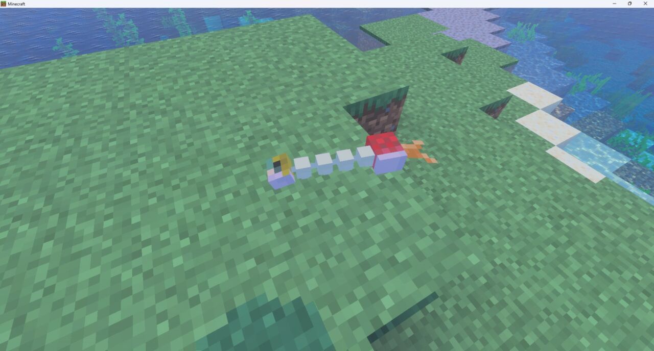 Actual Fishingで時間が経った魚が骨になった様子