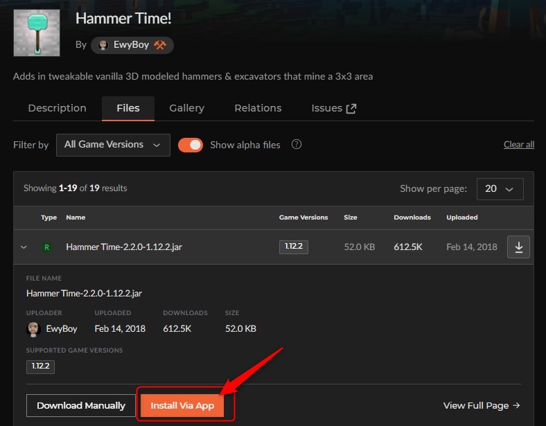 「Hammer Time!」をインストール