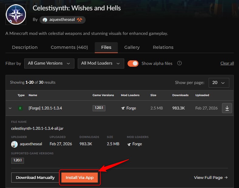「Celestisynth」をインストール
