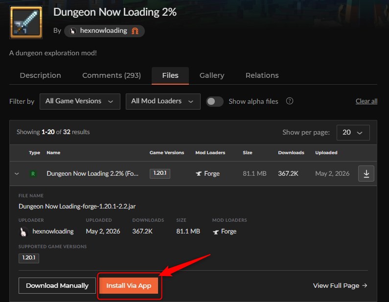 「Dungeon Now Loading」をインストール