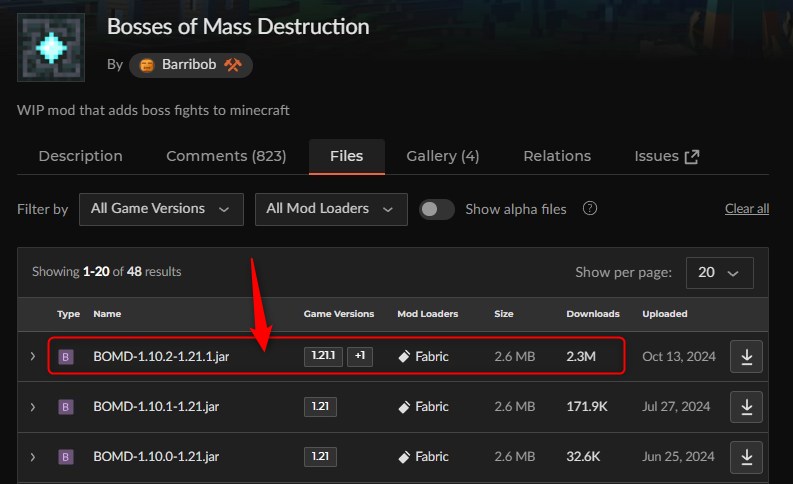 「Bosses of Mass Destruction」にアクセスしてバージョンを選択