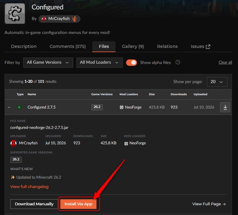 「Configured」をインストール